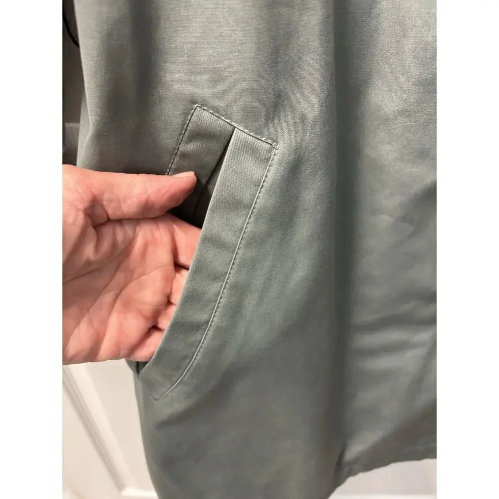 Womans London Fog Size 16 Gray No Liner -4 Button Trench Coat - Picture 2 of 3